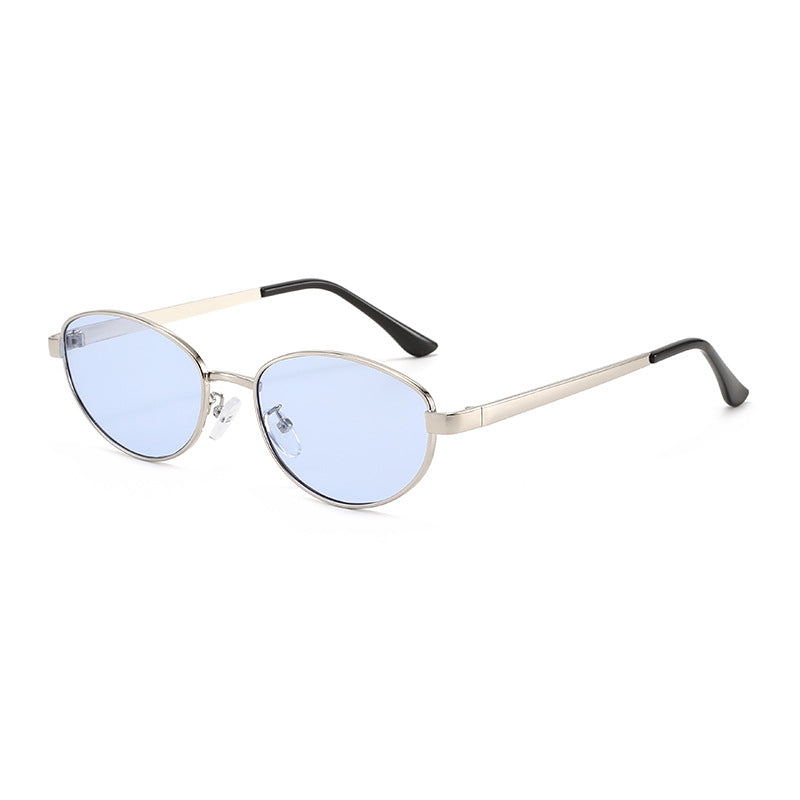 Damen modische Sonnenbrille mit schmalem Metallrahmen Karnz