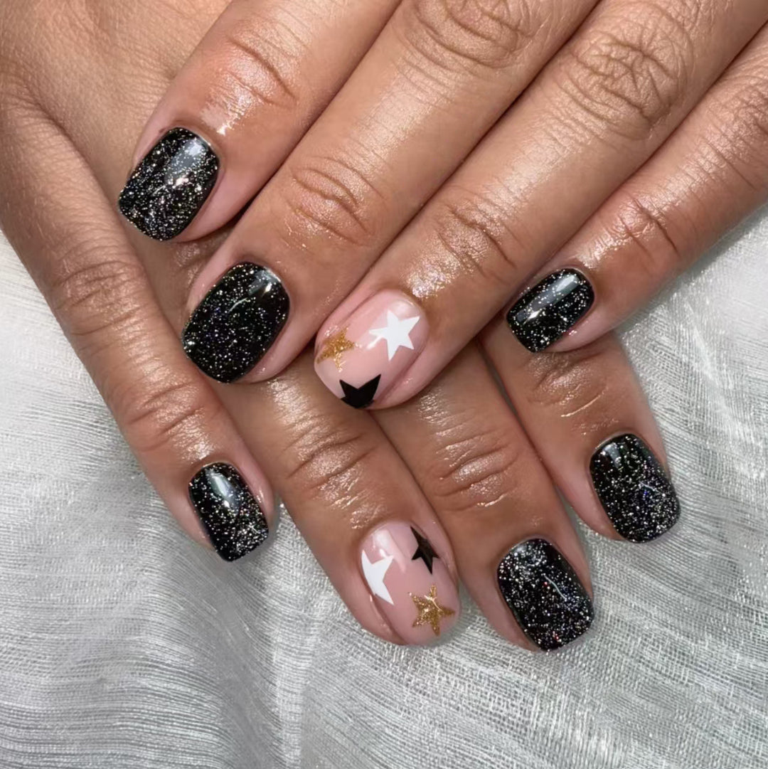 Funkelndes Sternen-Themen Nagelkunstset