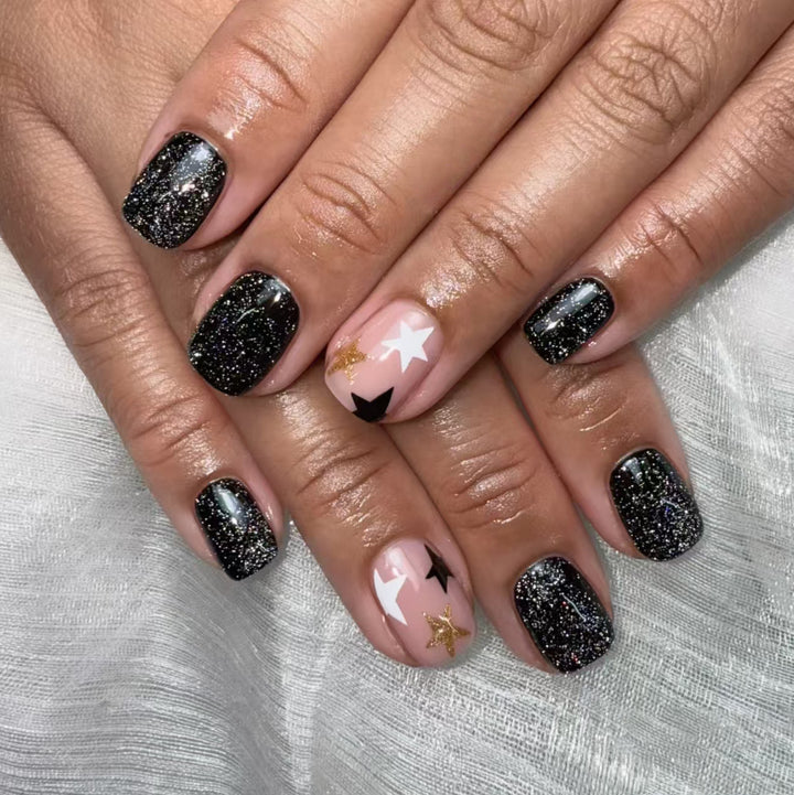 Funkelndes Sternen-Themen Nagelkunstset