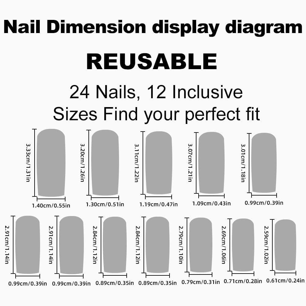 Stylische dekorative Press-On-Nagelkunst Karnz