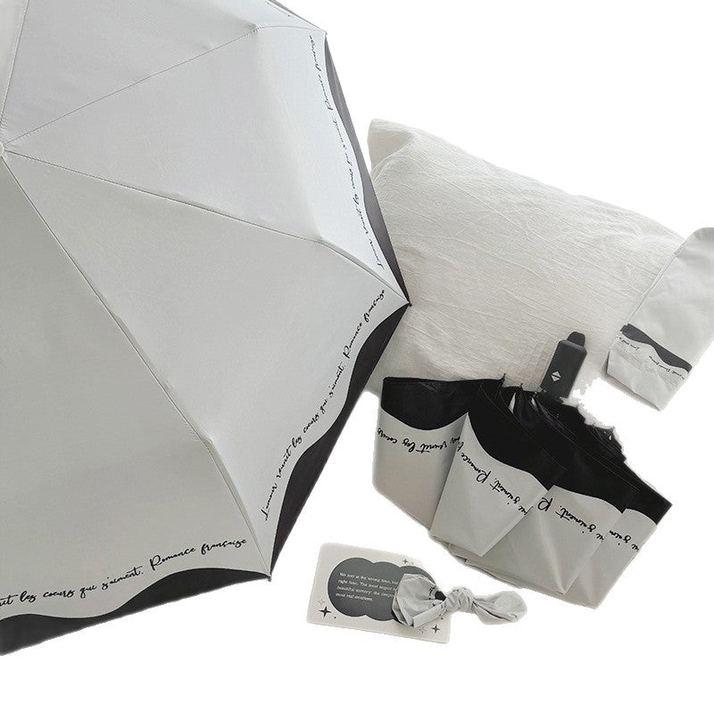 Damen Faltbarer Regenschirm mit stilvollem Design und praktischem Aufbewahrungssystem Karnz