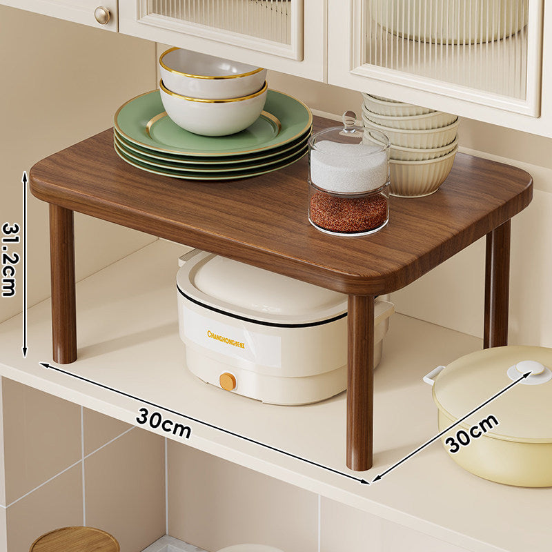 Bamboo-Style Arbeitsplattenlagersteigerregal mit erhöhten Beinen und unterregal Freiraum