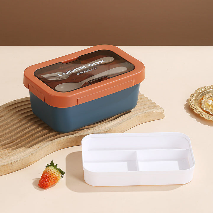 Mehrschichtige isolierte Bento-Lunchbox mit eingebautem Besteck