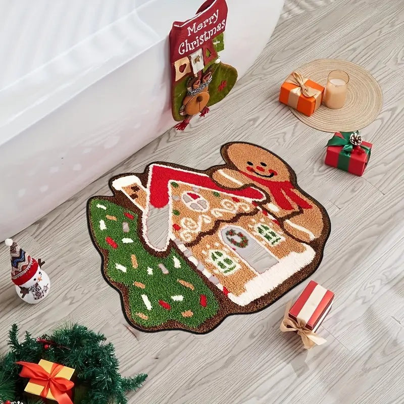 Festliche Weihnachtsmann-Themen Fußmatte für das Zuhause