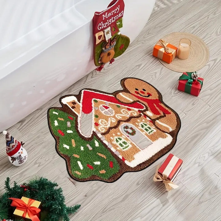 Festliche Weihnachtsmann-Themen Fußmatte für das Zuhause
