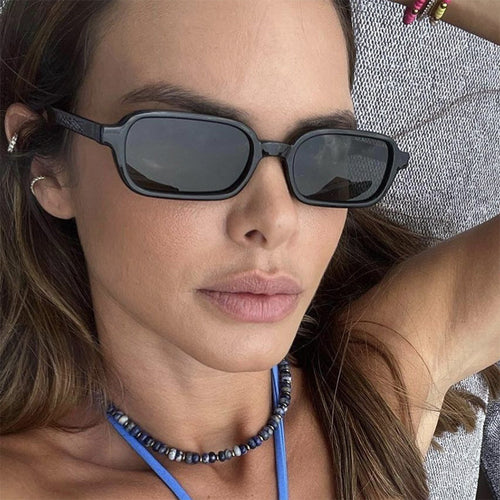 Damen quadratische Sonnenbrille mit einzigartigem, extravaganten Design und UV-Schutz Karnz