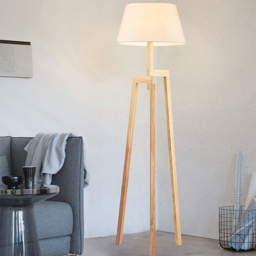 Moderne Holz-Stativ-Stehlampe