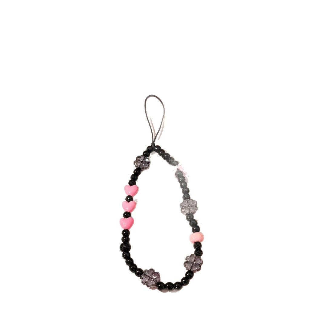 Verspielt Herz und Blumen Perlen Handy Charm Karnz