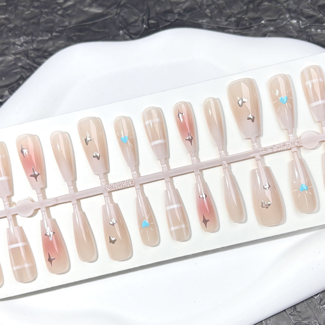 Elegantes Künstlerisches Press-On-Nagelset