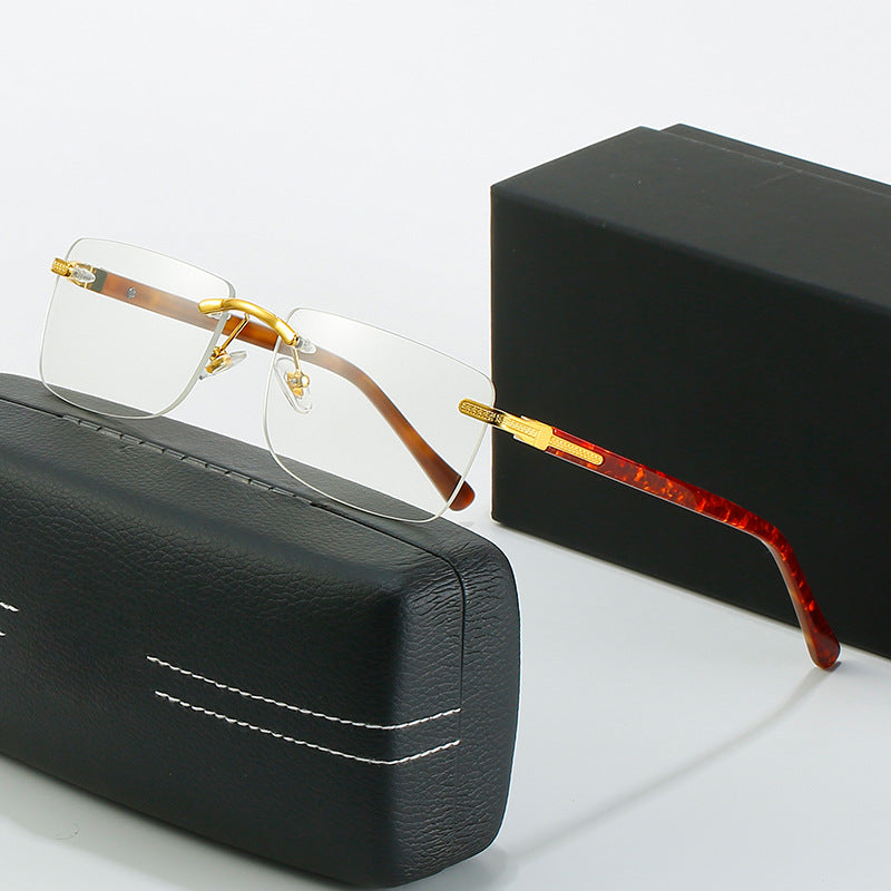 Damen modische Sonnenbrille mit stilvollem, eckigem Rahmen und eleganten Metallakzenten Karnz
