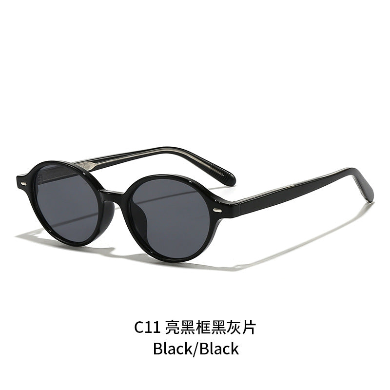 Damen stilvolle Sonnenbrille mit hochwertigem, runden Rahmen und UV-Schutz Karnz