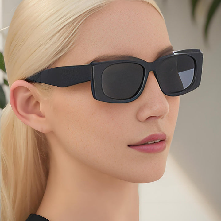 Damen Modische Sonnenbrille mit markantem quadratischem Rahmen und UV-Schutz Karnz