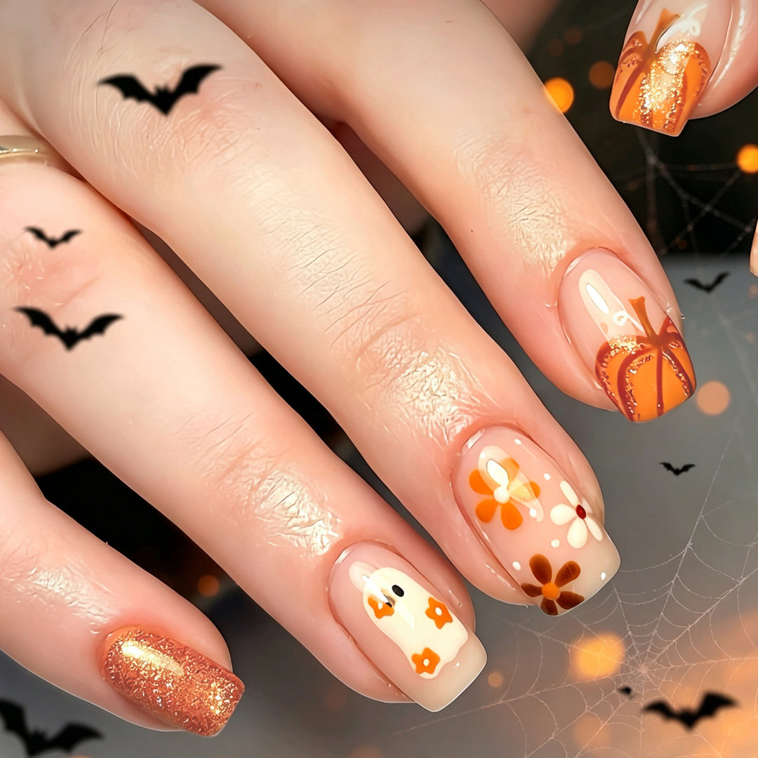 Festliches herbstliches Nagelkunst-Set Karnz