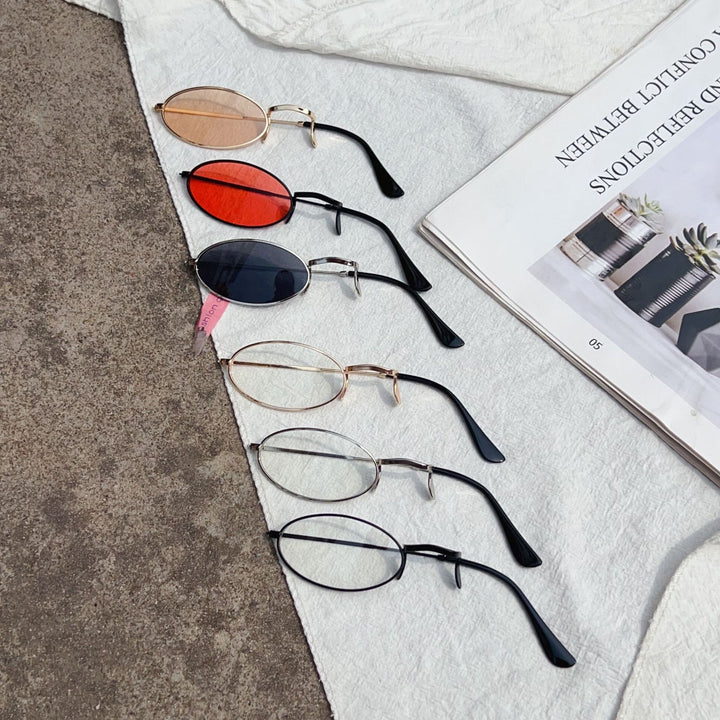Retro-inspirierte ovale Rahmenbrille Karnz