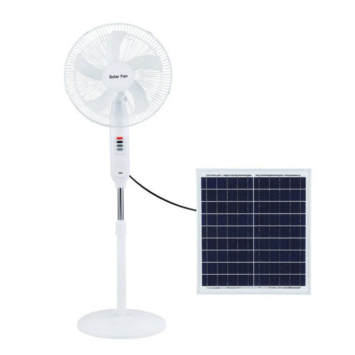 Unisex Solarbetrieben Standventilator mit verstellbarem Neigungswinkel und effizienten Lüfterblättern Karnz