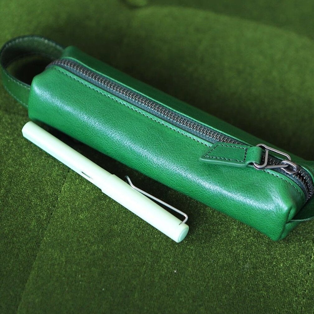 Stylische Reißverschluss Leder Bleistiftetui Karnz