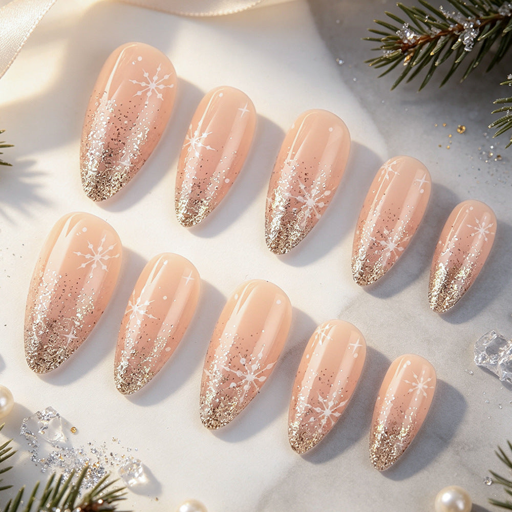 Schneeflocken Glitter Gel Nagelkunst Karnz