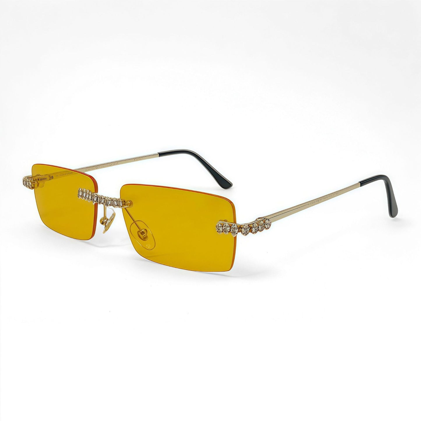 Damen Modische Sonnenbrille im extravaganten Design mit funkelndem Rahmen Karnz