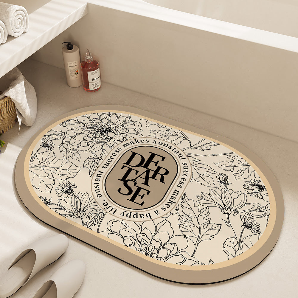 Blumenmuster Badematte Karnz