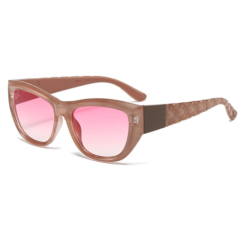 Damen Cat-Eye Sonnenbrille mit elegantem, transparentem Rahmen Karnz