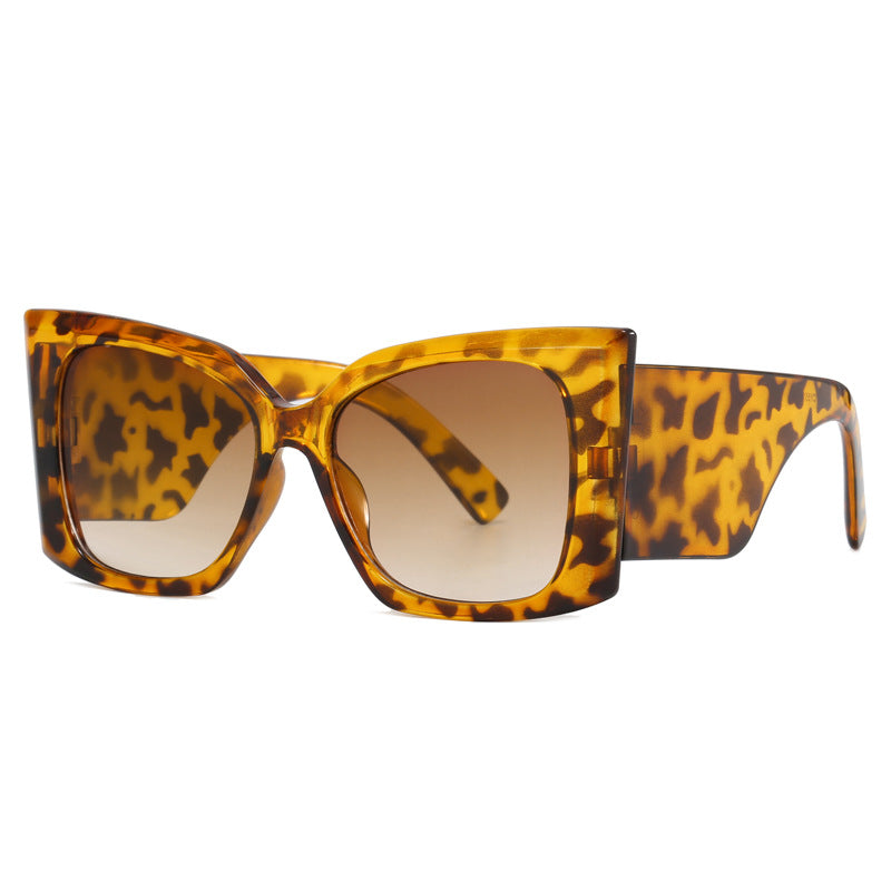 Damen modische Oversized-Sonnenbrille mit geometrischem Rahmen Karnz