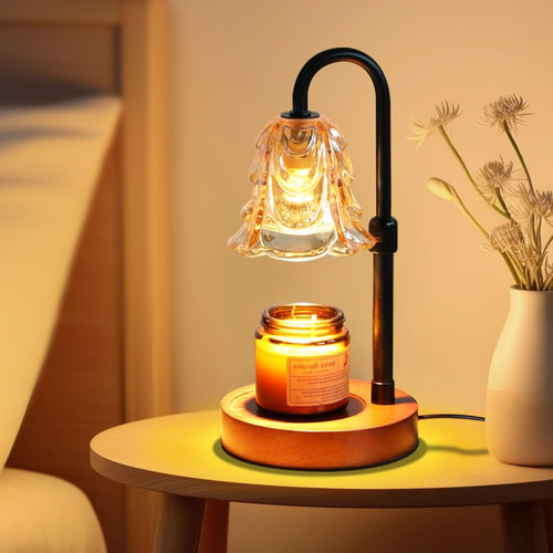 Vintage Glas Tischlampe