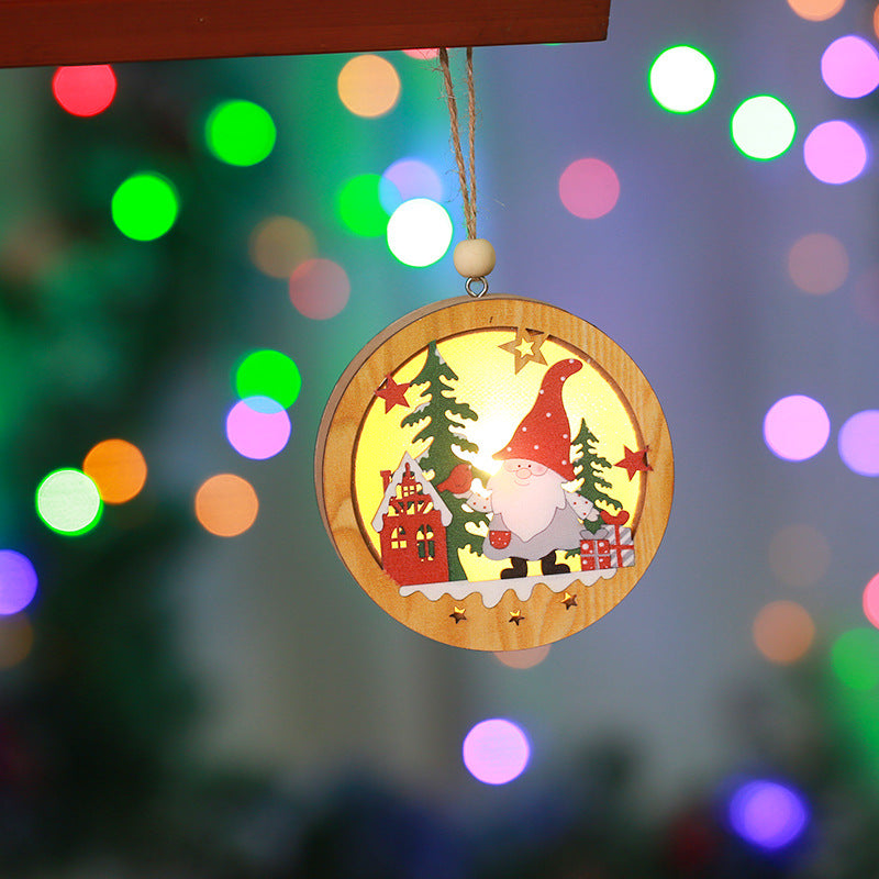 Dekorativer Holzstern mit Weihnachtsmotiv Karnz