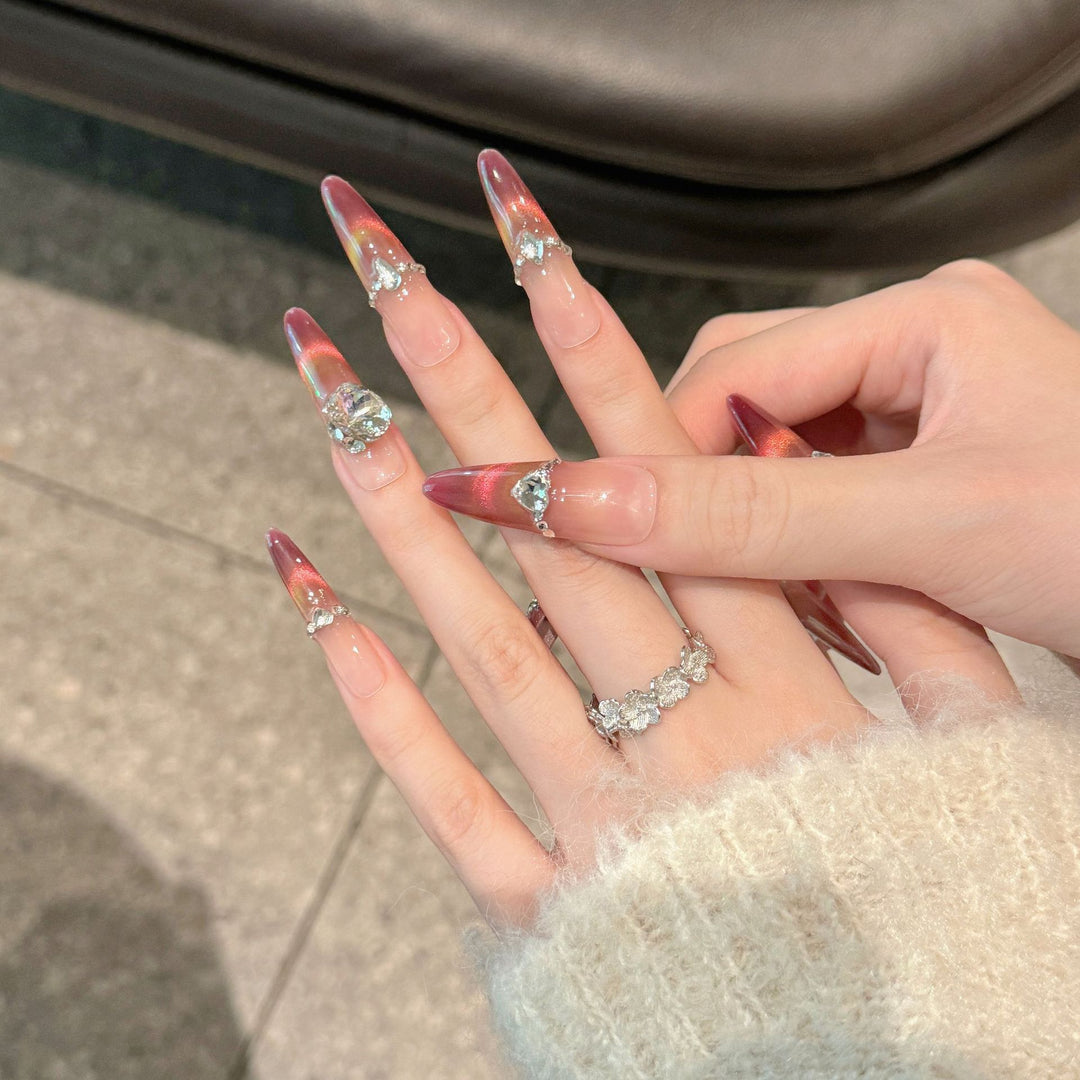 Premium Sparkling Ombre Druck-Nägel