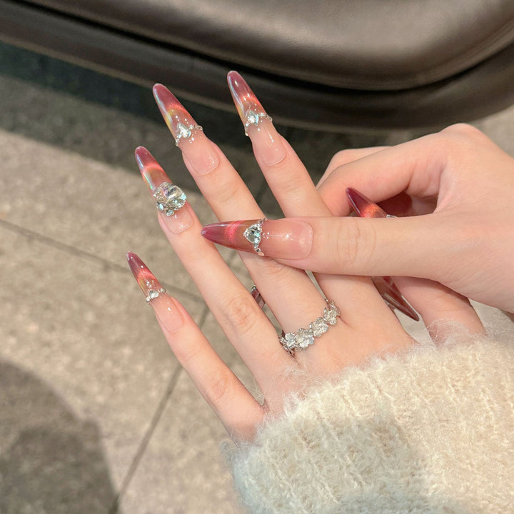 Premium Sparkling Ombre Druck-Nägel
