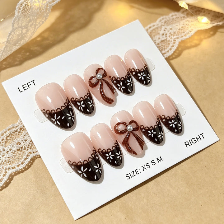 Dekoratives elegantes Press-On-Nagelset