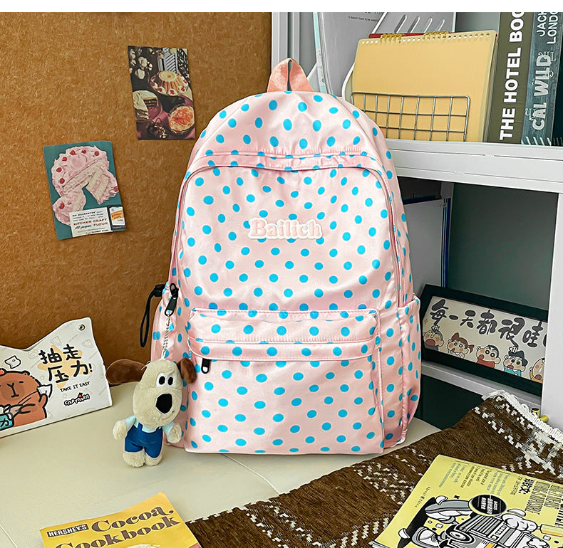 Stylische gepunktete Rucksack