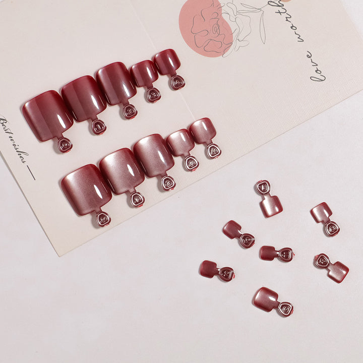 Premium Nail Art Press-On Fußnagel Set Karnz
