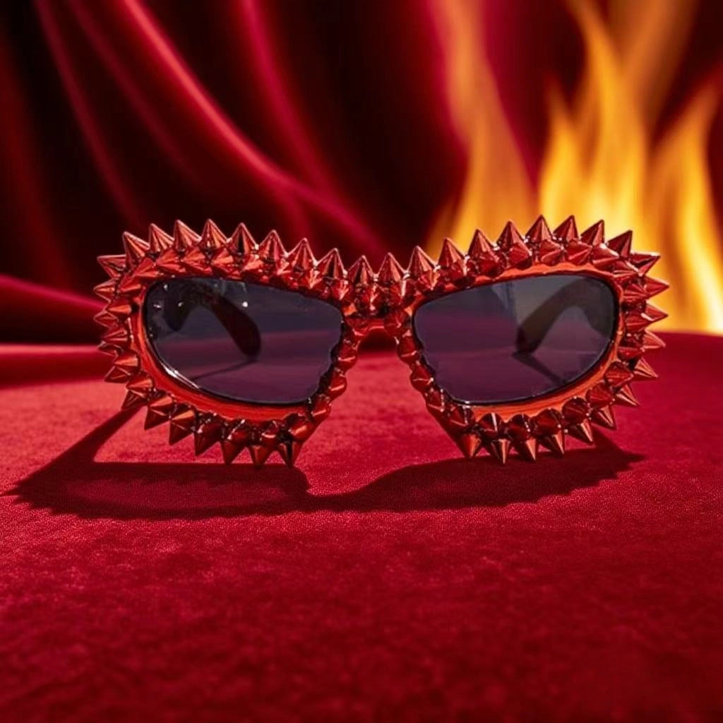 Damen Statement-Sonnenbrille mit kreativen Nietenakzenten Karnz