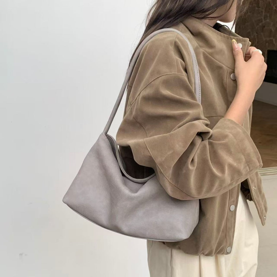 Minimalistische Leder Hobo Tasche