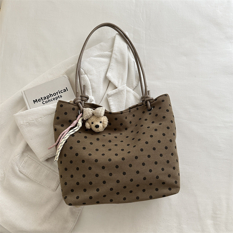 Verspielte Polka-Dot-Stofftasche