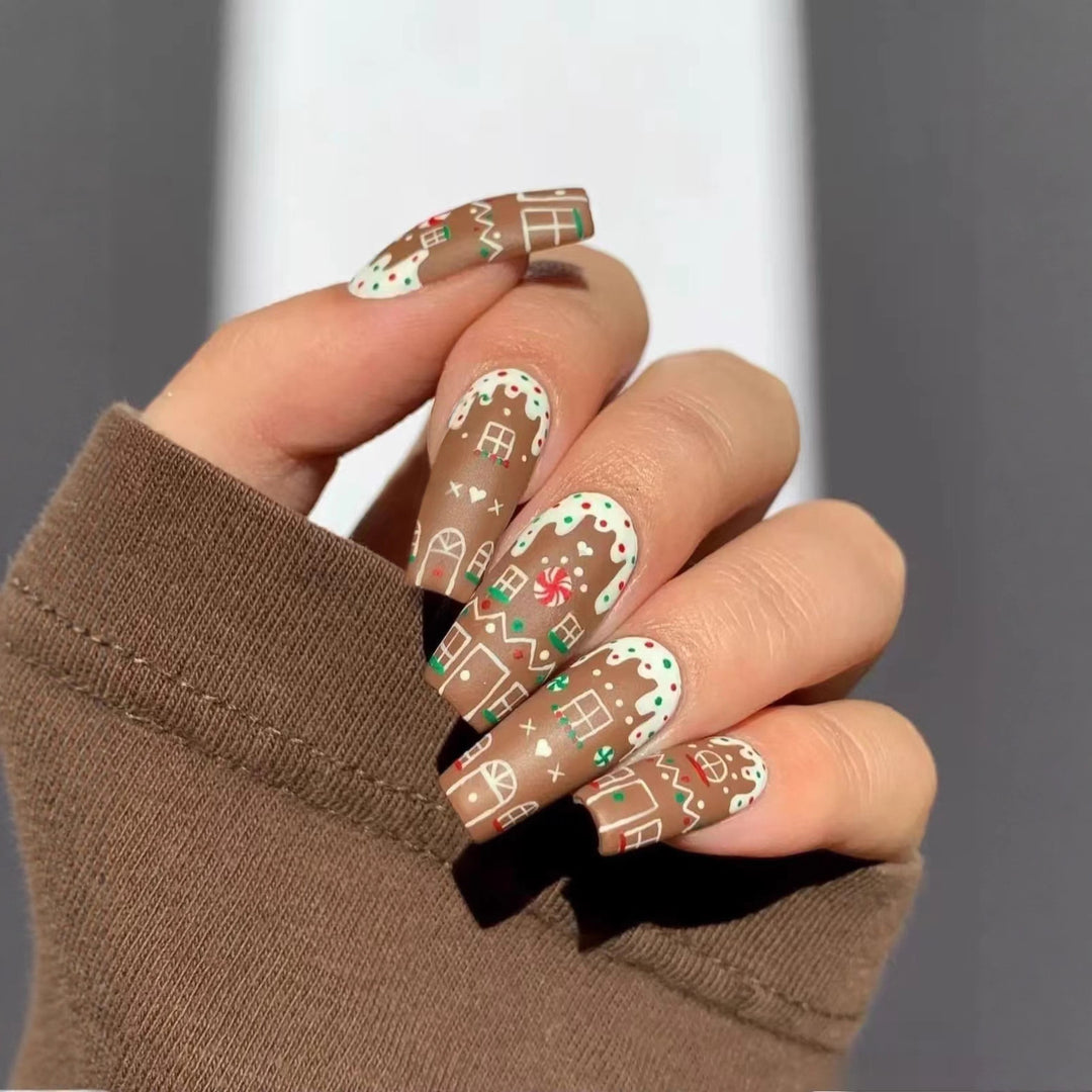 Festliches Lebkuchen-Nagelkunst-Kit
