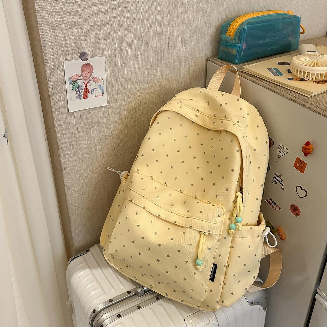 Verspielt Herz-Print Rucksack Karnz