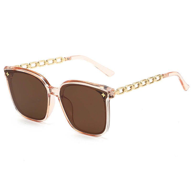 Damen Designer-Sonnenbrille mit eleganten Kettengliedern Karnz
