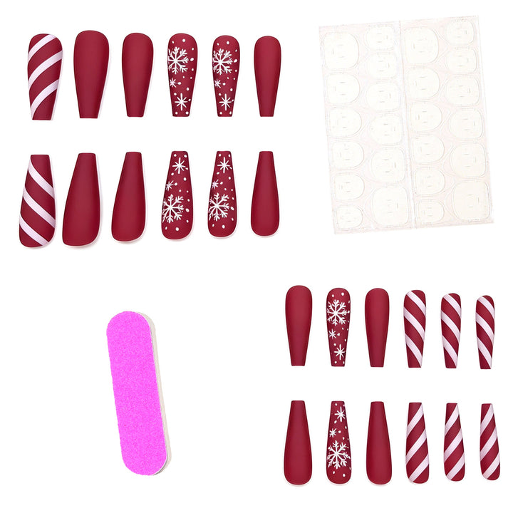Festive Matte Acryl Nagelkunst Karnz