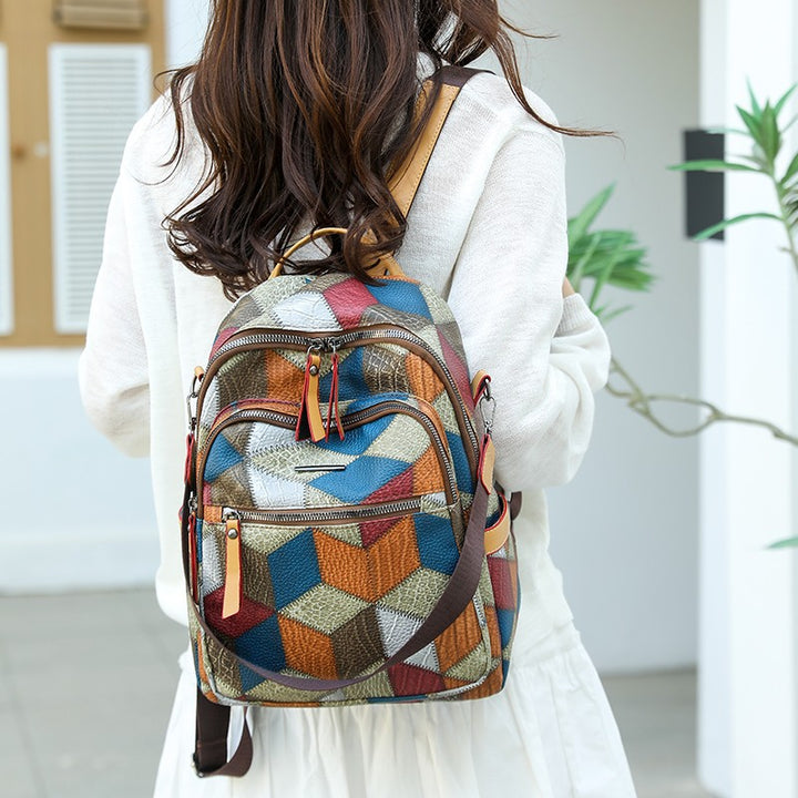Vielseitiger multifunktionaler Leder Rucksack Karnz