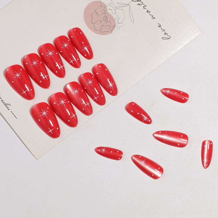 Glänzendes Stiletto-form Press-On Nagelset Karnz