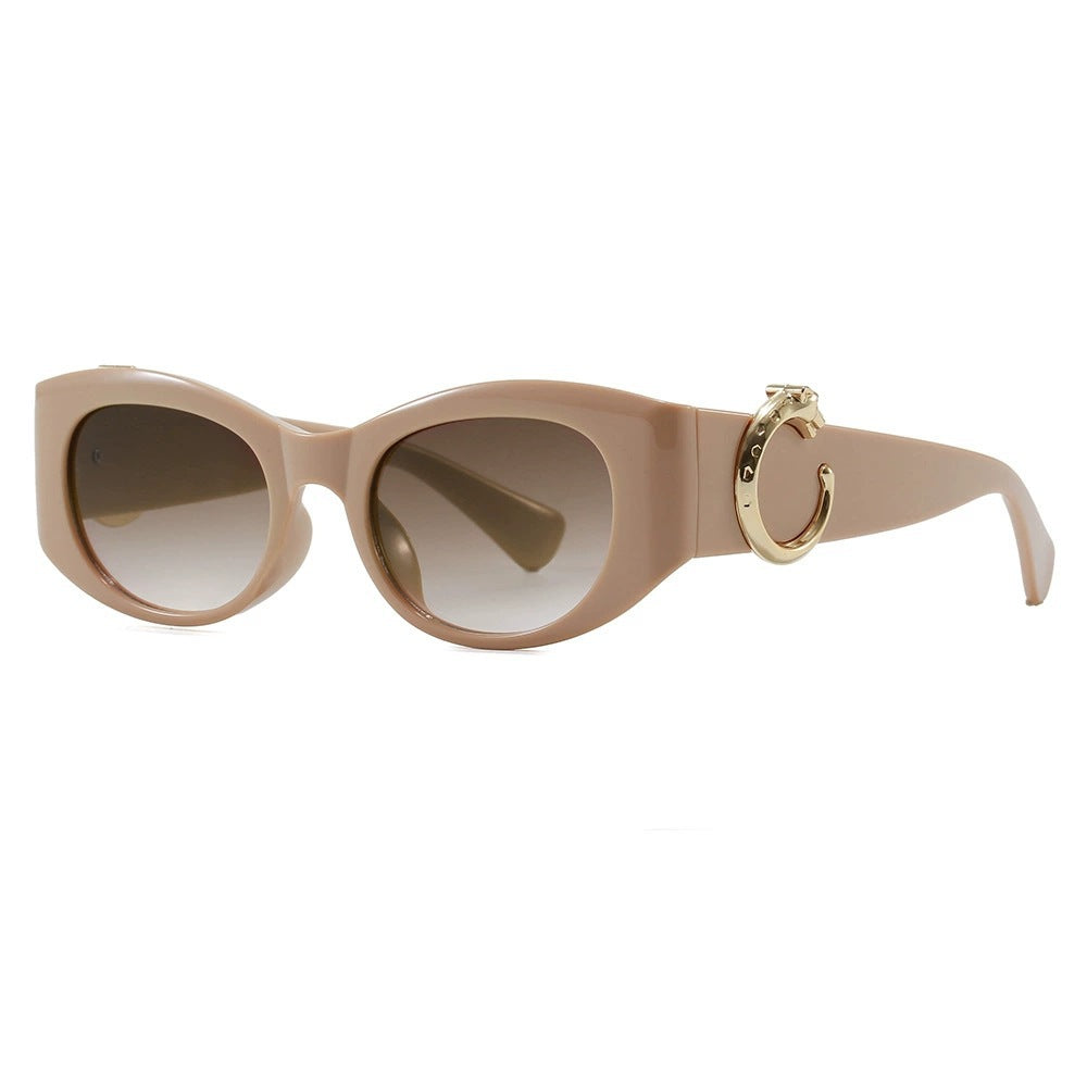 Damen elegante Cat-Eye Sonnenbrille mit goldenen Details Karnz
