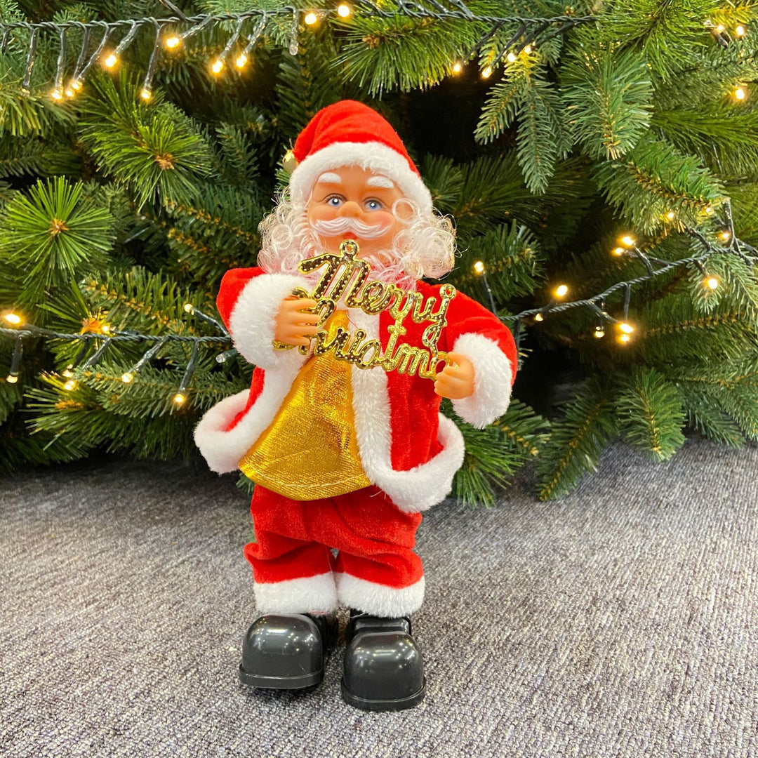 Lustige Weihnachtsmann Deko Figur Karnz