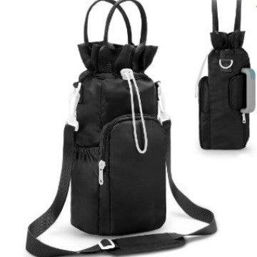 Damen Sportliche Wasserflasche-Tasche mit isolierendem Innenfach und verstellbarem Tragegurt Karnz