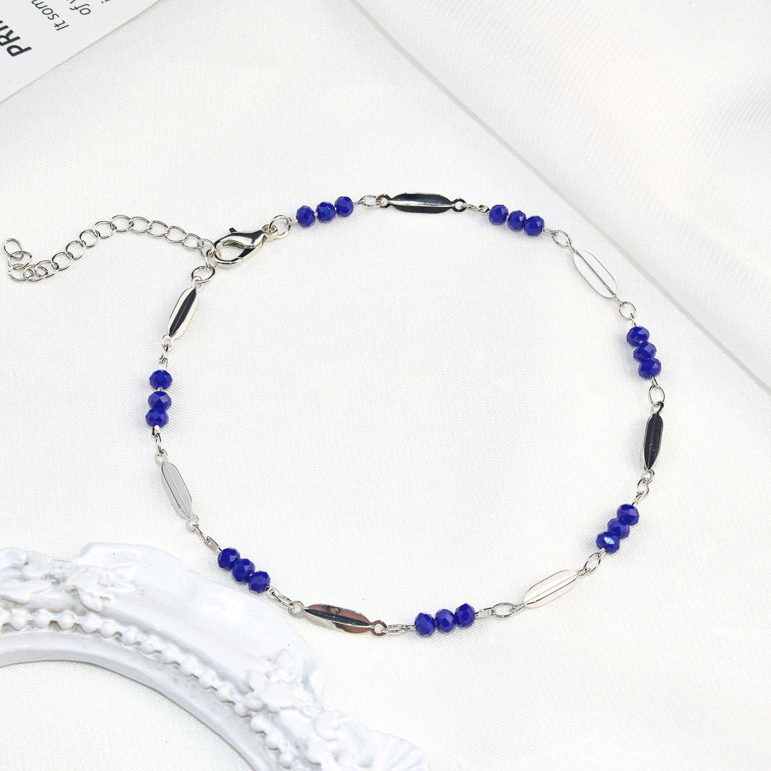 Elegante Perlen- Fußkette Karnz