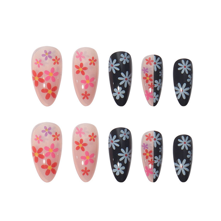 Künstlerisches Floral Stiletto Nagelkunst Set Karnz