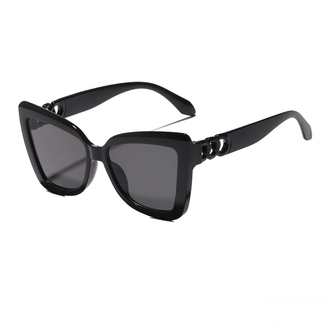 Damen modische Sonnenbrille mit auffälligem Design und robustem Rahmen Karnz