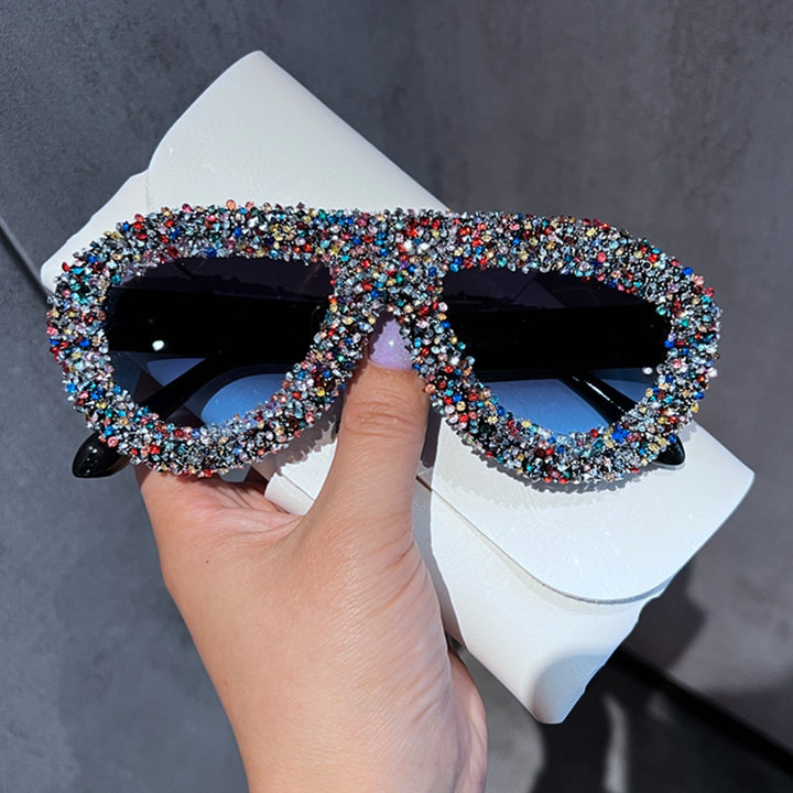Damen Sonnenbrille mit extravagantem Kristallbesatz Karnz