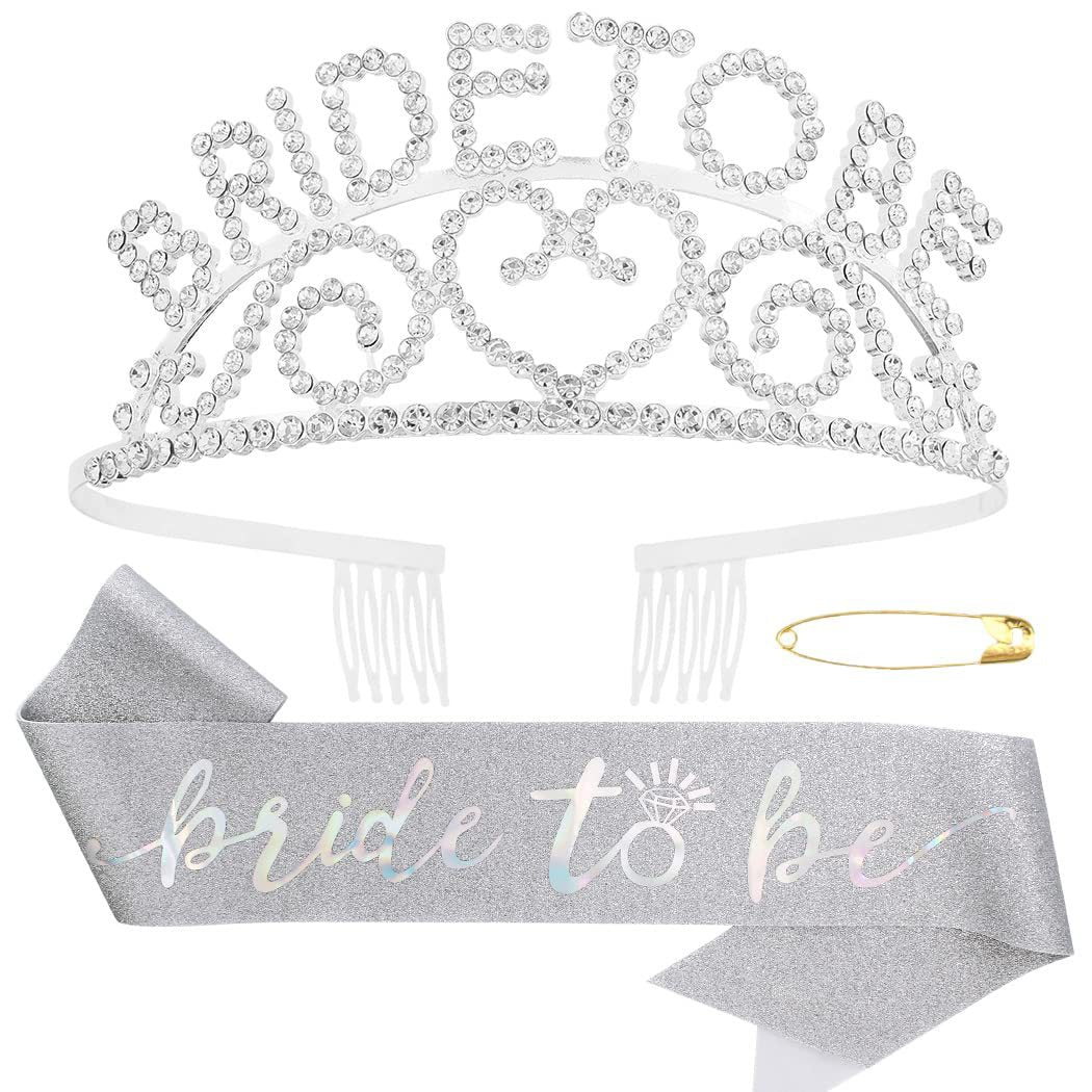 Damen Glitzernde Tiara mit Herzmotiven Karnz