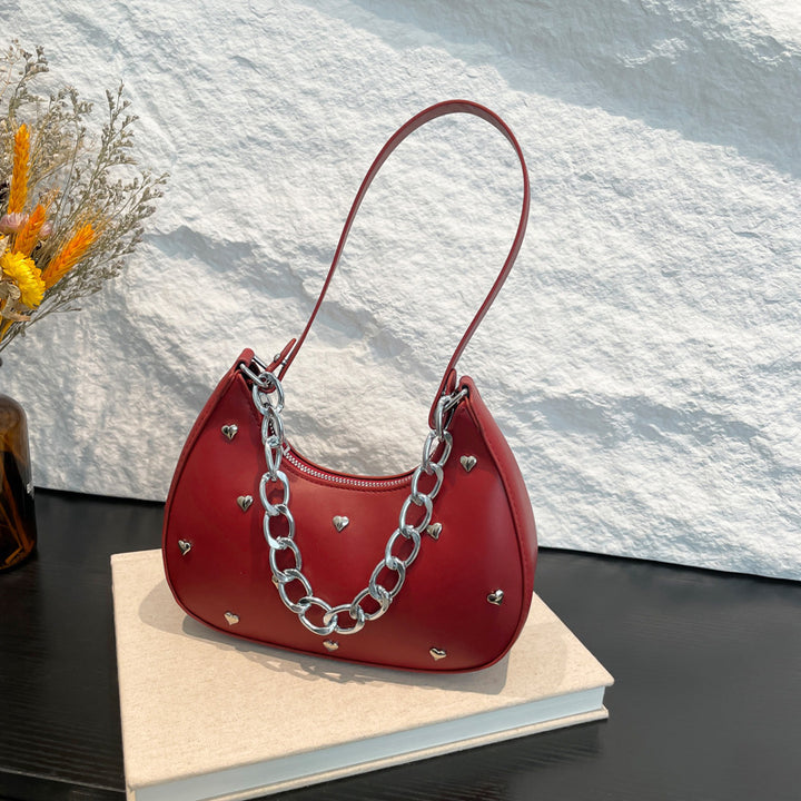 Chic Herz-Verzierte Schultertasche Karnz